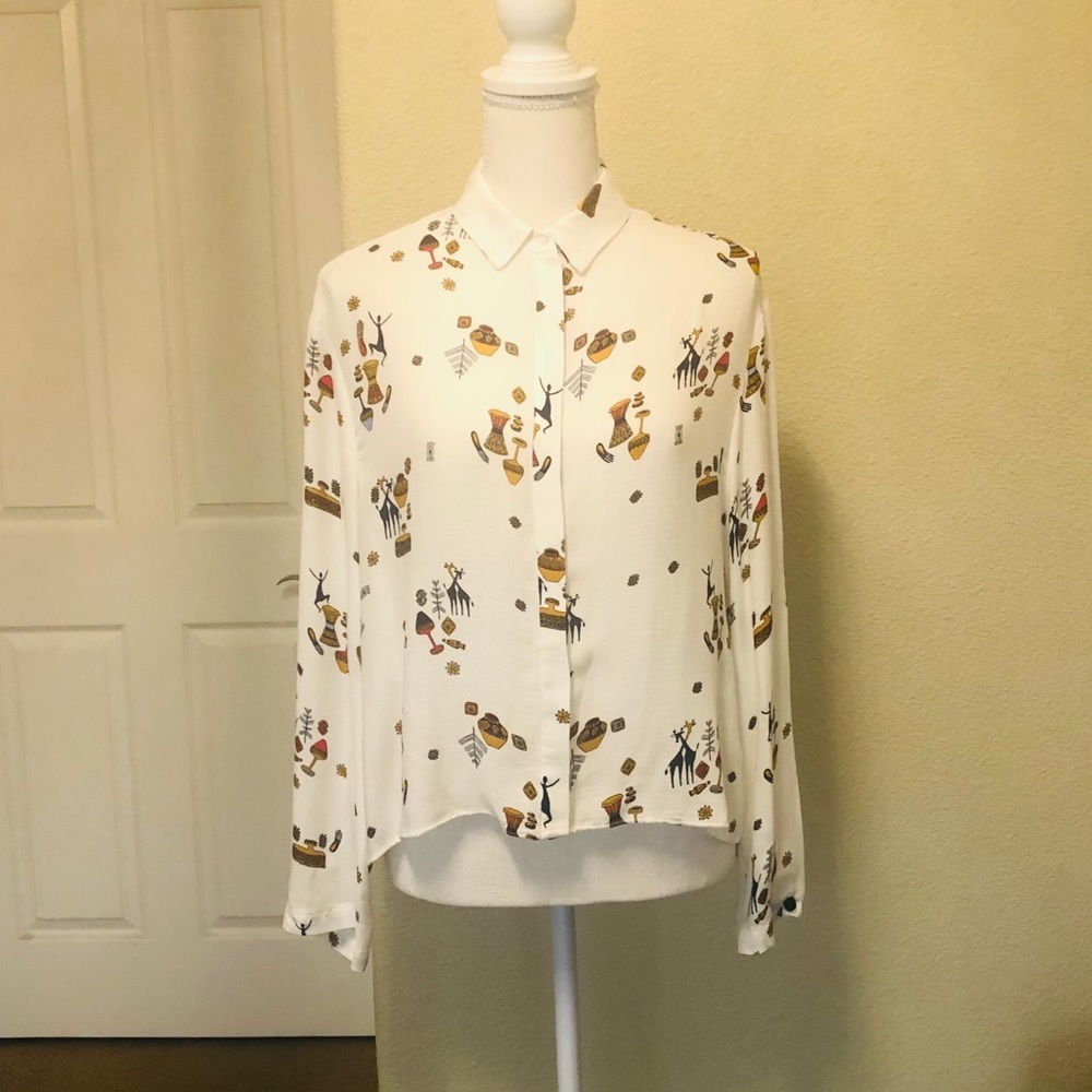 Zara button down blouse